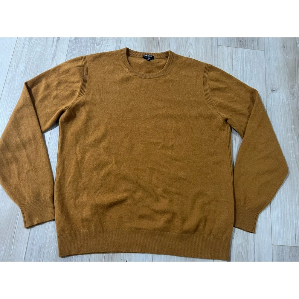 Todd Snyder Men's Sweater Crewneck 100% Cashmere Old Gold XL
